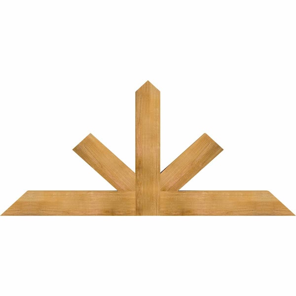 Ekena Millwork Saratoga Rough Sawn Timber Gable Bracket, Western Red Cedar, 72"W x 33"H x 4"D x 6"F, 11/12 Pitch GBW072X33X0406SAR00RWR - main